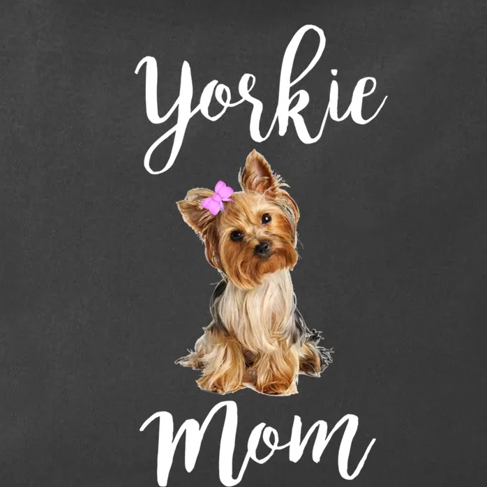 Cute Yorkie Mom Dog Apparel Gift Zip Tote Bag