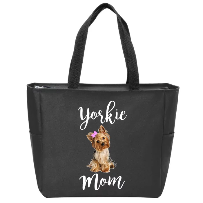 Cute Yorkie Mom Dog Apparel Gift Zip Tote Bag