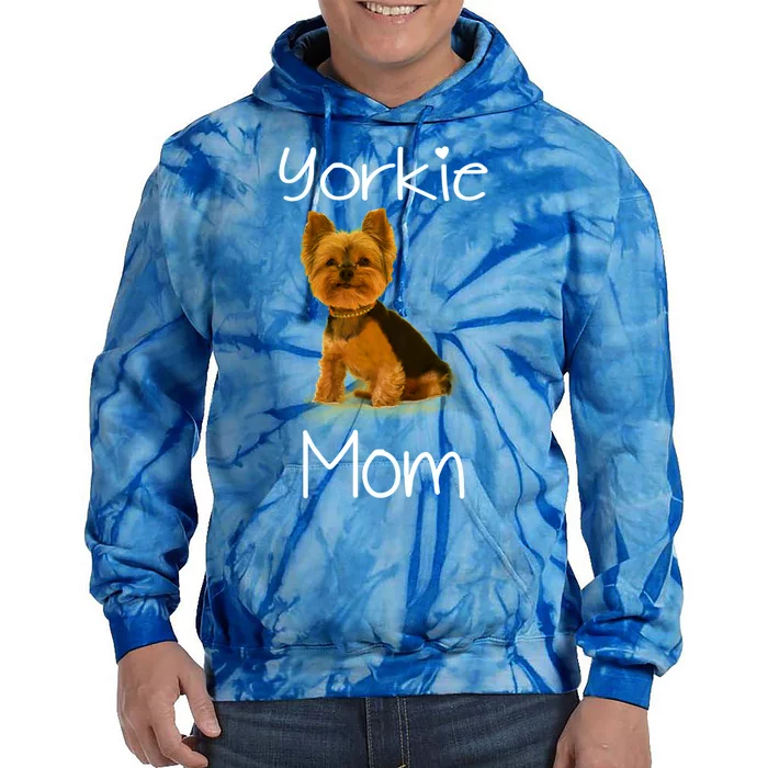 Cute Yorkie Mom Dog Funny Gift Tie Dye Hoodie