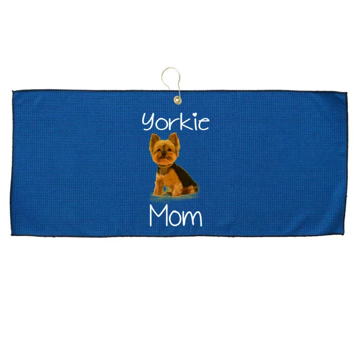 Cute Yorkie Mom Dog Funny Gift Large Microfiber Waffle Golf Towel