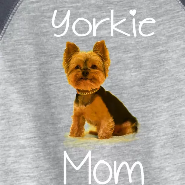 Cute Yorkie Mom Dog Funny Gift Toddler Fine Jersey T-Shirt