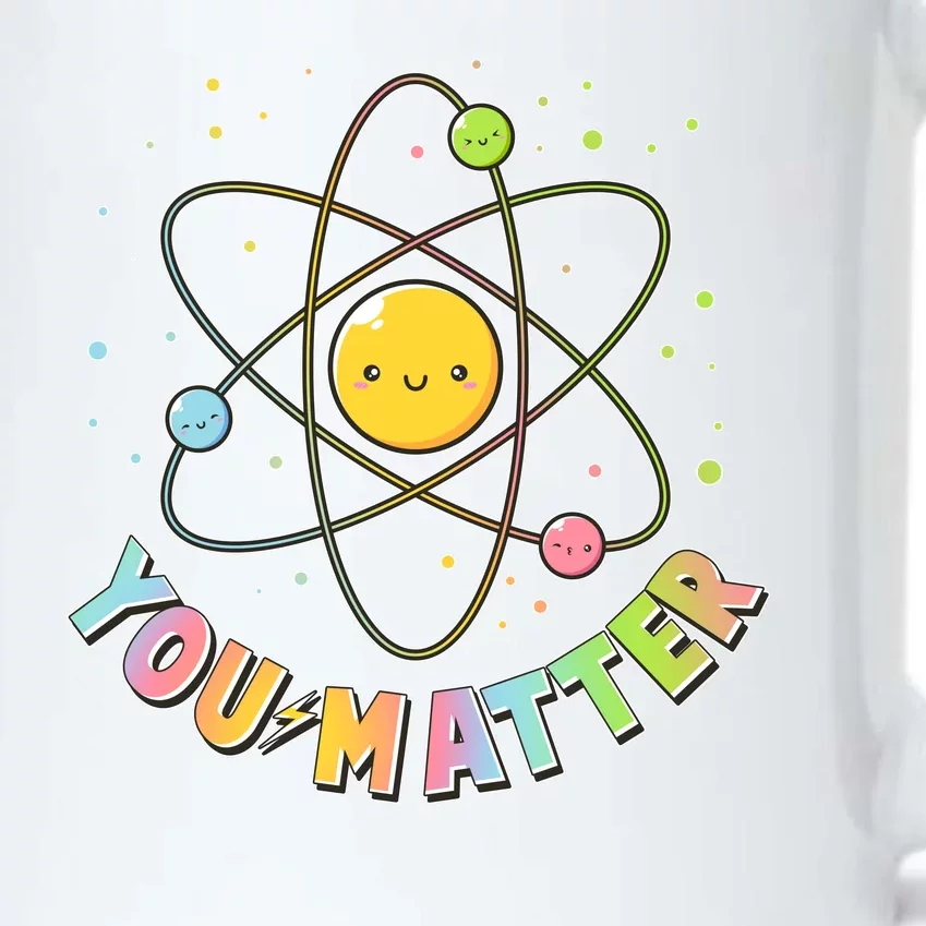 Cute You Matter Atoms Molecule Cell Black Color Changing Mug