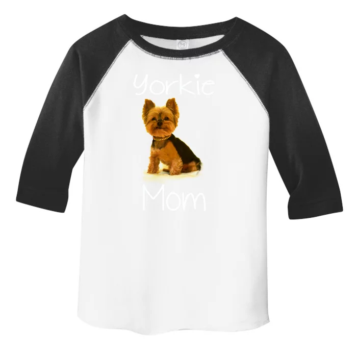 Cute Yorkie Mom Dog Gift Toddler Fine Jersey T-Shirt