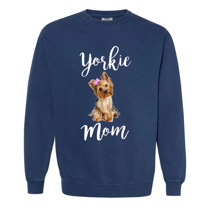 Cute Yorkie Mom Dog Apparel Gift Garment-Dyed Sweatshirt