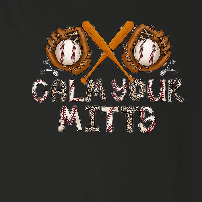 Calm Your Mitts Funny Baseball Player Toddler Long Sleeve Shirt