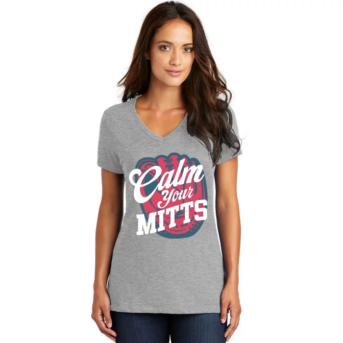 Calm Your Mitts Women's V-Neck T-Shirt