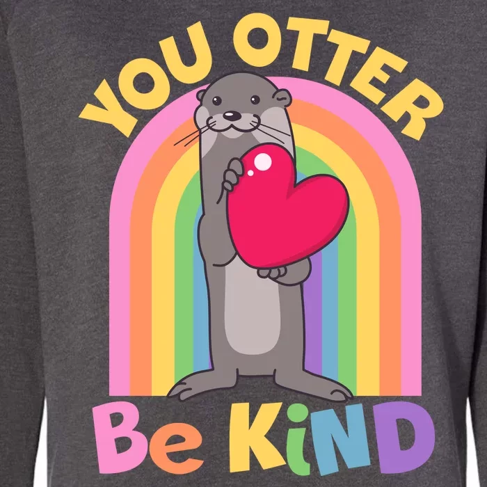 Cute You Otter Be Kind Womens California Wash Sweatshirt