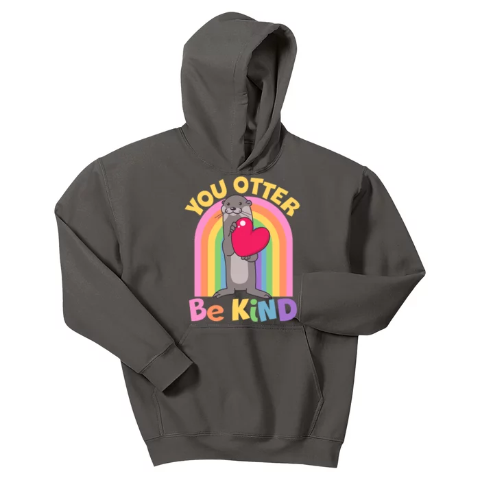 Cute You Otter Be Kind Kids Hoodie