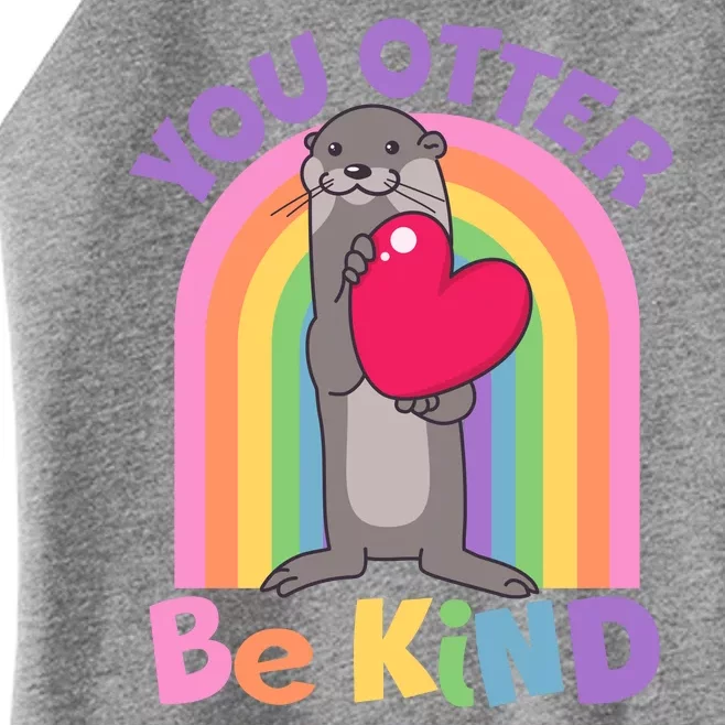 Cute You Otter Be Kind Women’s Perfect Tri Rocker Tank