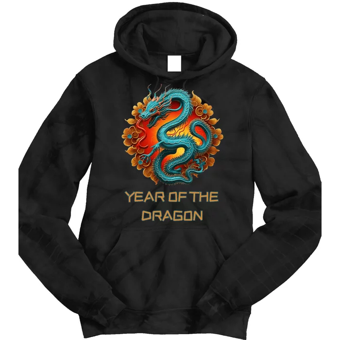 Chinese Year Of The Dragon 2024 Lunar New Year Tie Dye Hoodie