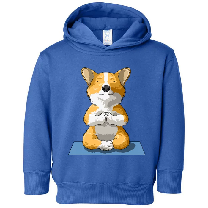 Corgi Yoga Pose Dog Pembroke Welsh Corgi Lovers Owners Gift Funny Gift Toddler Hoodie