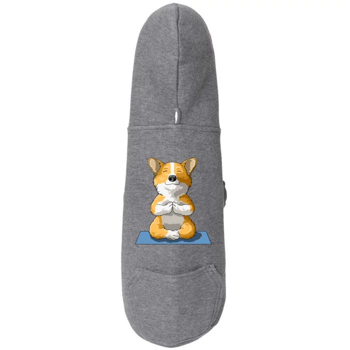 Corgi Yoga Pose Dog Pembroke Welsh Corgi Lovers Owners Gift Funny Gift Doggie 3-End Fleece Hoodie