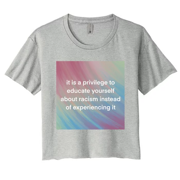 Check Your Privilege Women's Crop Top Tee