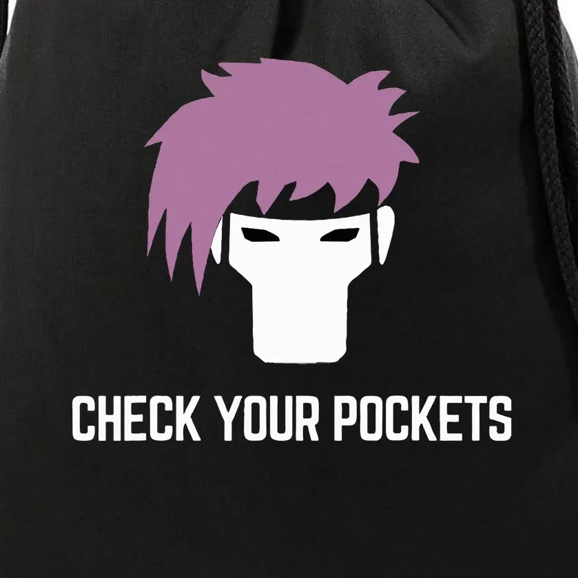 Check Your Pockets Gambit Drawstring Bag