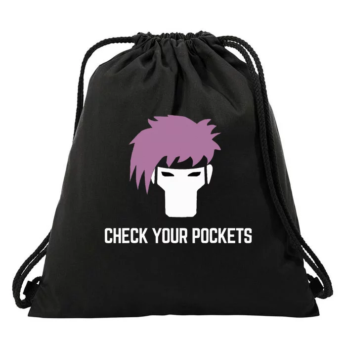 Check Your Pockets Gambit Drawstring Bag