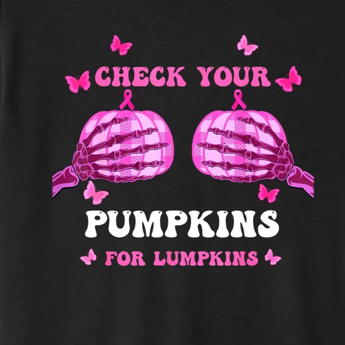 Check Your Pumpkins Breast Cancer Awareness Halloween ChromaSoft Performance T-Shirt