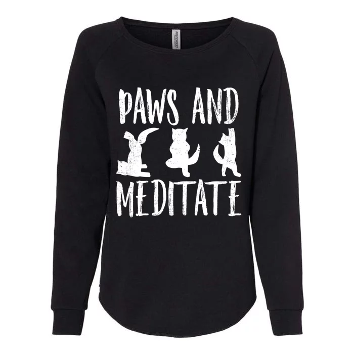 Cat Yoga Proud Paws And Meditate Cute Kitten Lover Gift Womens California Wash Sweatshirt