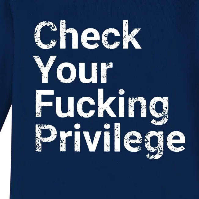 Check Your Privilege And Civil Rights Social Justice Baby Long Sleeve Bodysuit