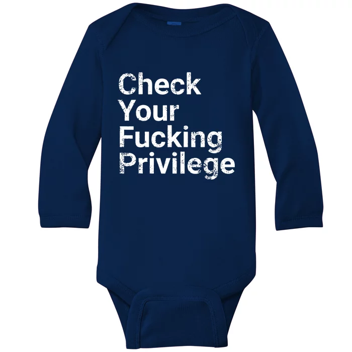 Check Your Privilege And Civil Rights Social Justice Baby Long Sleeve Bodysuit