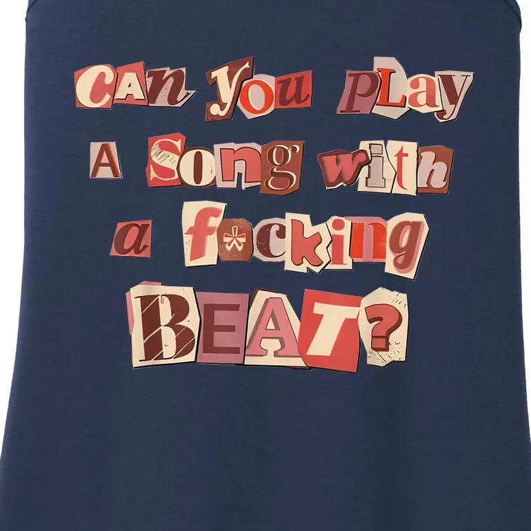 Can You Play A Song With A Fucking Beat Pink Pony Club Ladies Essential Tank