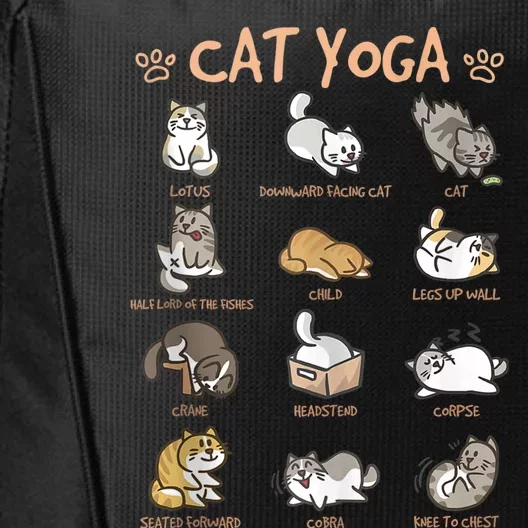 Cat Yoga Poses Cats Practicing Mindfulness Meditation Kitten City Backpack