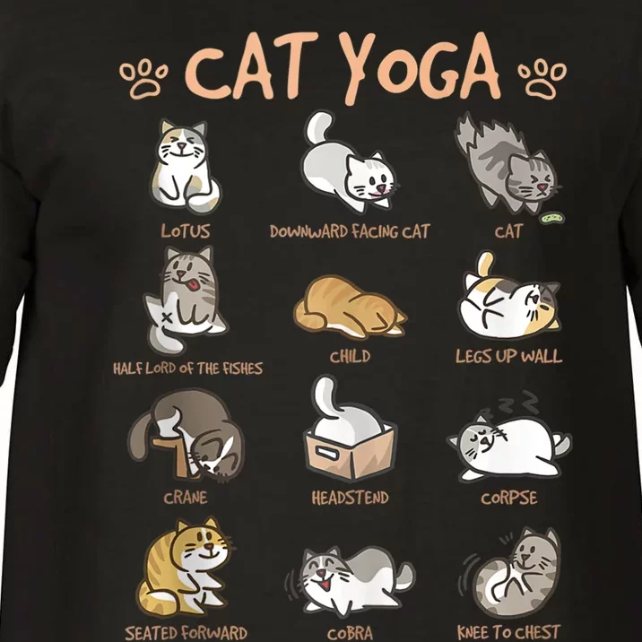 Cat Yoga Poses Cats Practicing Mindfulness Meditation Kitten Comfort Colors T-Shirt