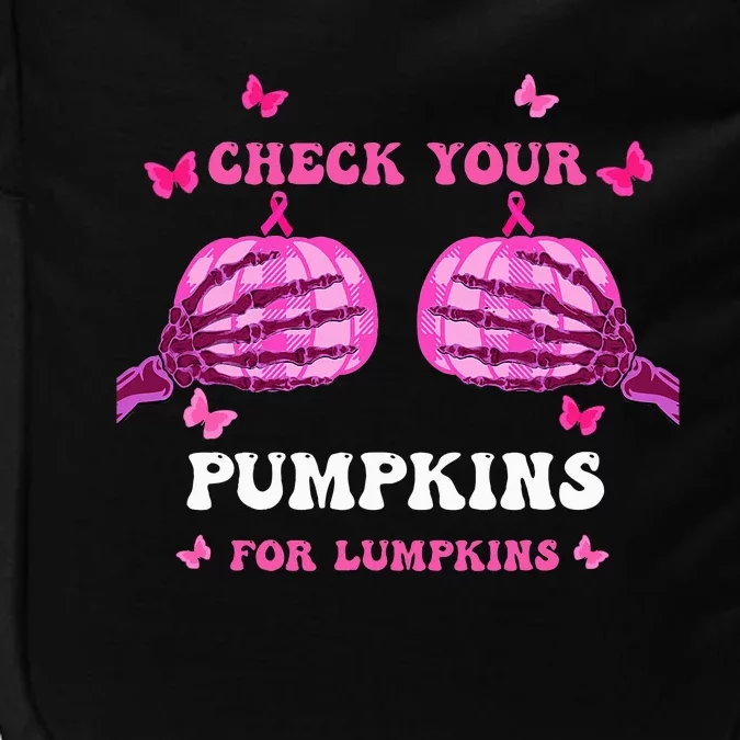 Check Your Pumpkins Breast Cancer Awareness Halloween Impact Tech Backpack