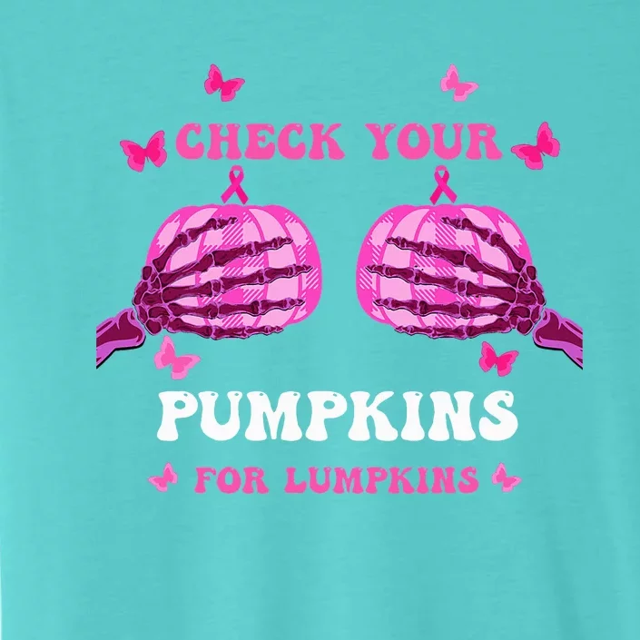 Check Your Pumpkins Breast Cancer Awareness Halloween ChromaSoft Performance T-Shirt