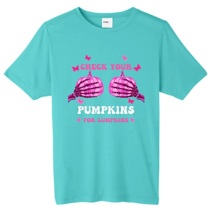 Check Your Pumpkins Breast Cancer Awareness Halloween ChromaSoft Performance T-Shirt