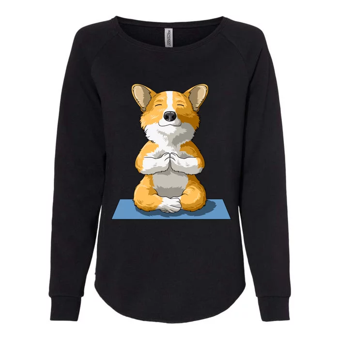 Corgi Yoga Pose Dog Pembroke Welsh Corgi Lovers Owners Gift Womens California Wash Sweatshirt