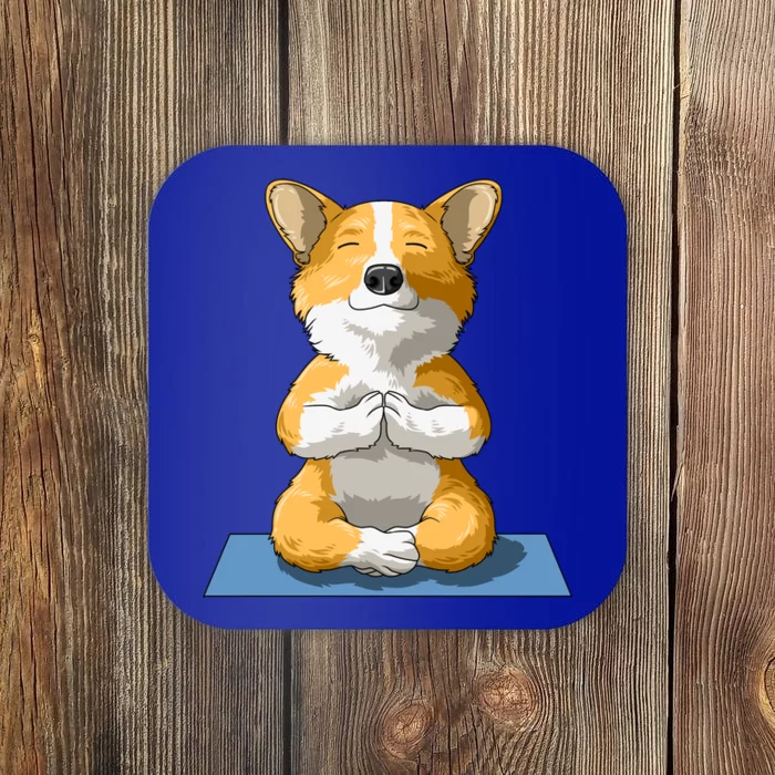 Corgi Yoga Pose Dog Pembroke Welsh Corgi Lovers Owners Gift Coaster