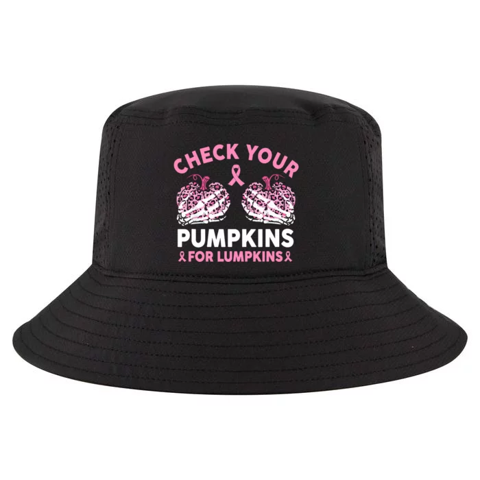 Check Your Pumpkins Breast Cancer Awareness Halloween Cool Comfort Performance Bucket Hat