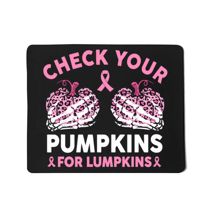 Check Your Pumpkins Breast Cancer Awareness Halloween Mousepad