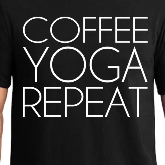 Coffee Yoga Repeat Cool Gift Pajama Set