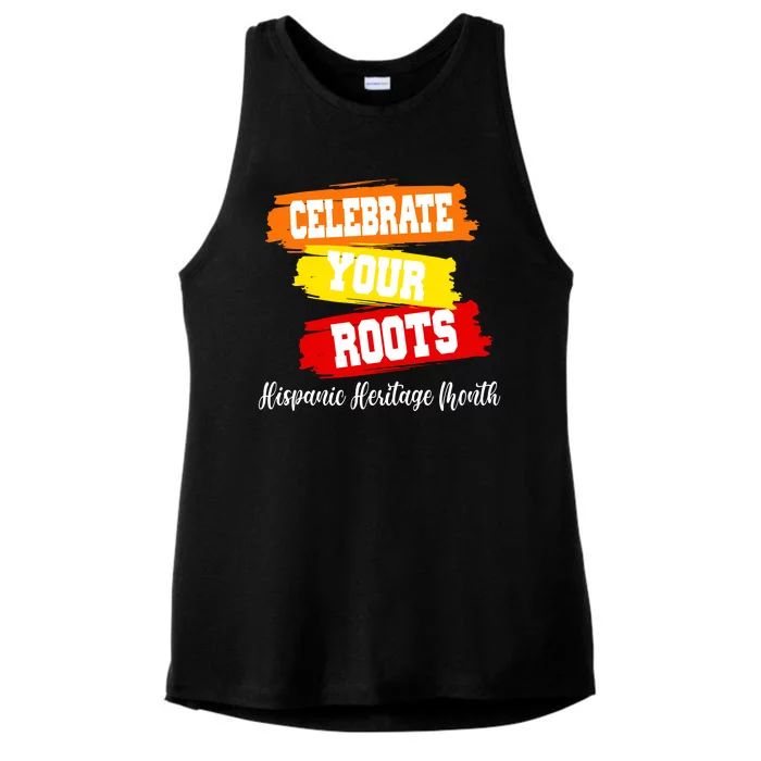 Celebrate Your Roots Hispanic Heritage Month Ladies Tri-Blend Wicking Tank