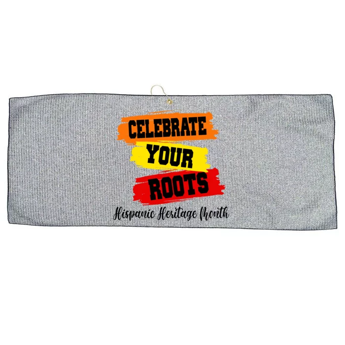 Celebrate Your Roots Hispanic Heritage Month Large Microfiber Waffle Golf Towel