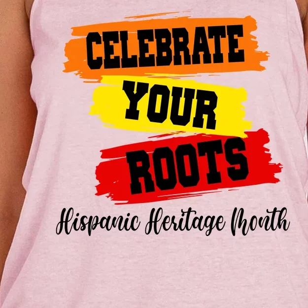 Celebrate Your Roots Hispanic Heritage Month Women's Knotted Racerback Tank