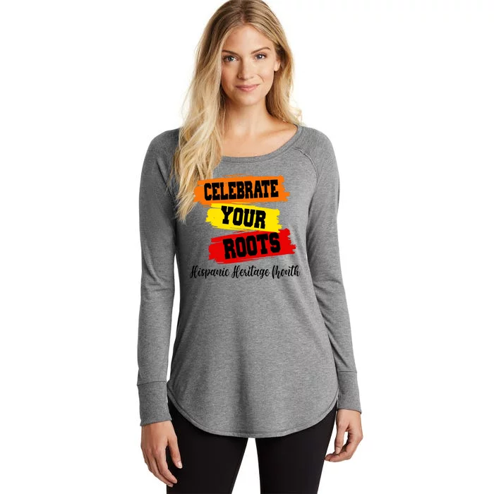 Celebrate Your Roots Hispanic Heritage Month Women's Perfect Tri Tunic Long Sleeve Shirt