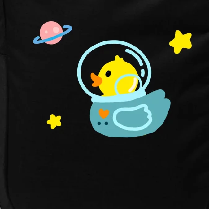 Cute Yellow Rubber Ducky Astronaut In Outer Space Graphic Great Gift Impact Tech Backpack