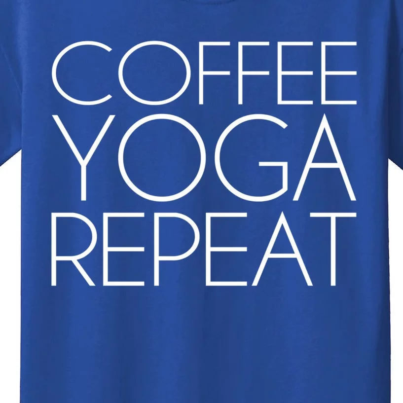 Coffee Yoga Repeat Gift Kids T-Shirt