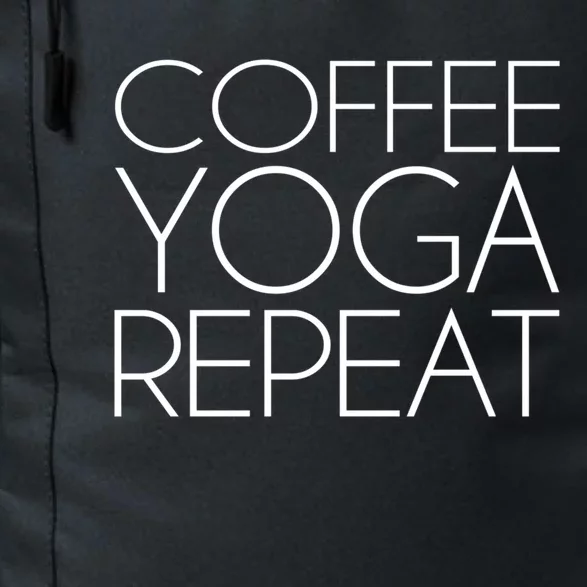 Coffee Yoga Repeat Gift Daily Commute Backpack