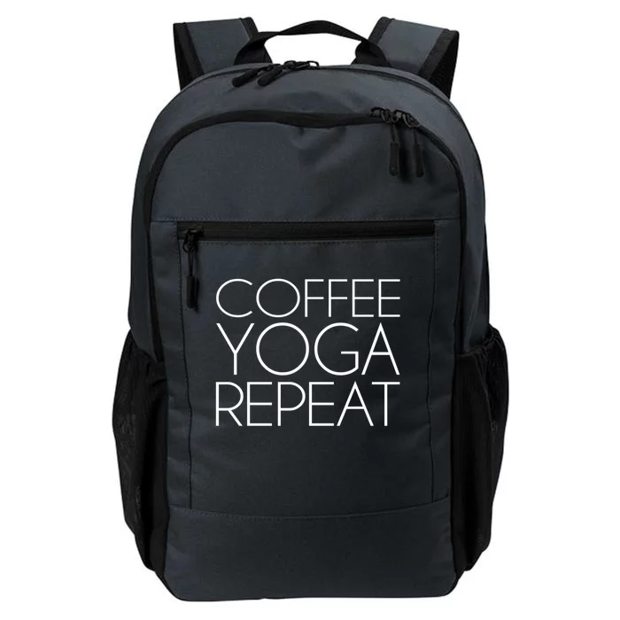 Coffee Yoga Repeat Gift Daily Commute Backpack