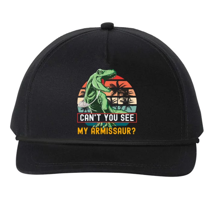 Cant You See My Armissaur Rex Dinosaur Fractured Arms Broken Arm Surgery Snapback Five-Panel Rope Hat