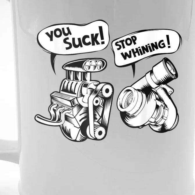 Cute You Suck! Stop Whining! Mechanical Engineering Front & Back Beer Stein