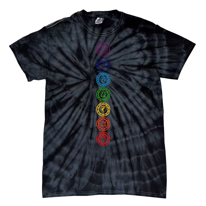 Chakras Yoga Sacred Geometry OM Namaste Kundalini Meditation Tie-Dye T-Shirt