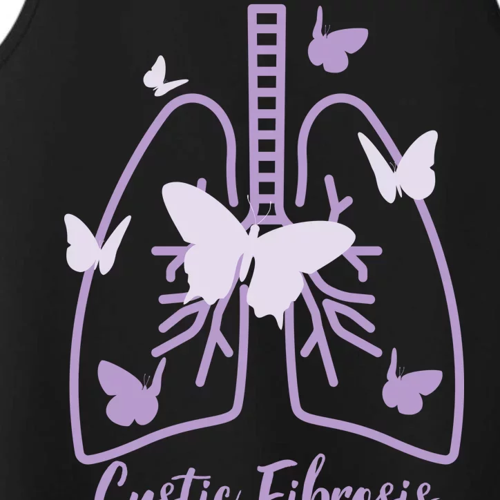 Cystic Fibrosis Awareness Butterflies Performance Tank