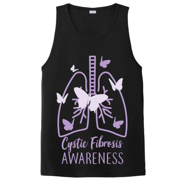 Cystic Fibrosis Awareness Butterflies Performance Tank