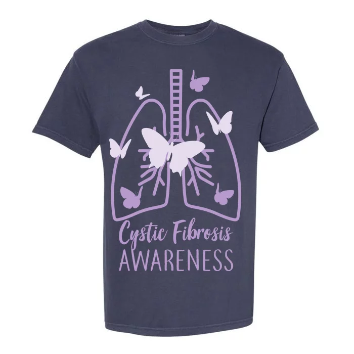 Cystic Fibrosis Awareness Butterflies Garment-Dyed Heavyweight T-Shirt