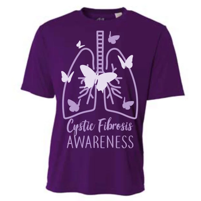 Cystic Fibrosis Awareness Butterflies Cooling Performance Crew T-Shirt