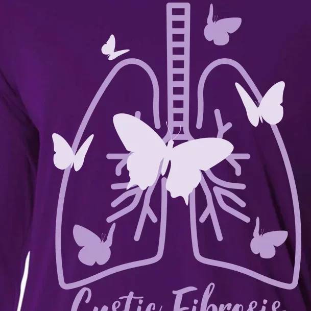 Cystic Fibrosis Awareness Butterflies Cooling Performance Long Sleeve Crew